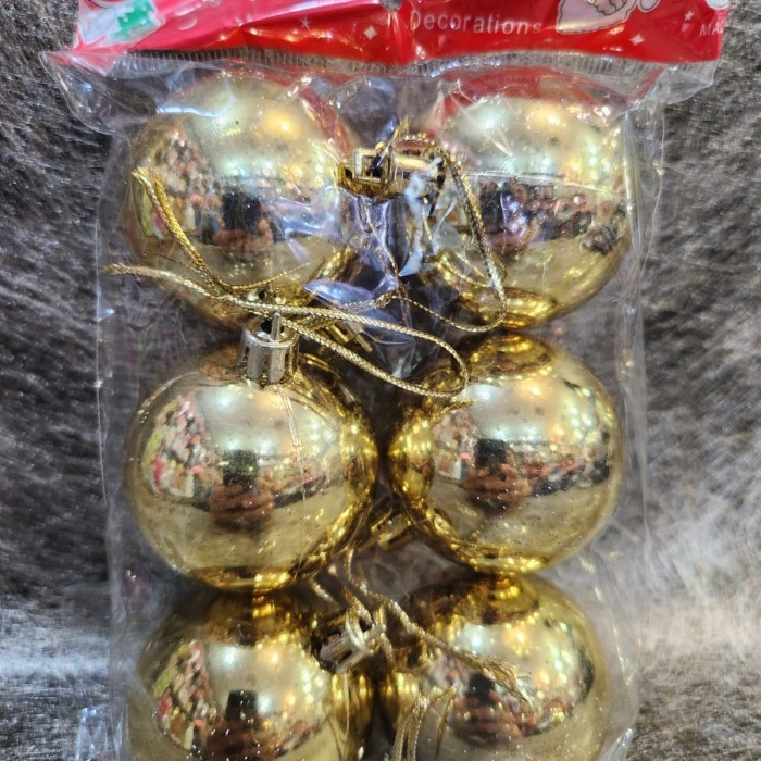 Bola Natal Gold 8 cm