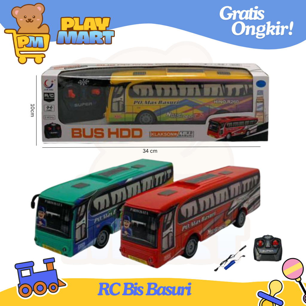 Mainan Anak Bus Basuri Remote Control Mainan Anak Bus Remote Control Ada Suara Basuri