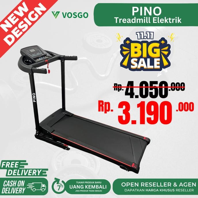 ALAT FITNESS MURAH TREADMILL ELEKTRIK PINO VOSGO ORIGINAL DAN TERPERCAYA