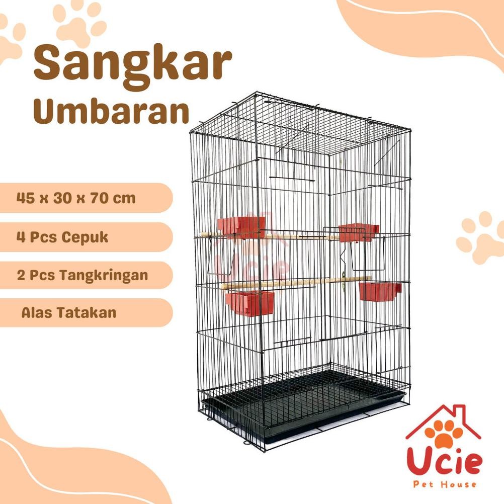 Sangkar Umbaran burung Ukuran M Jumbo besi lipat kuat sangkar burung love bird