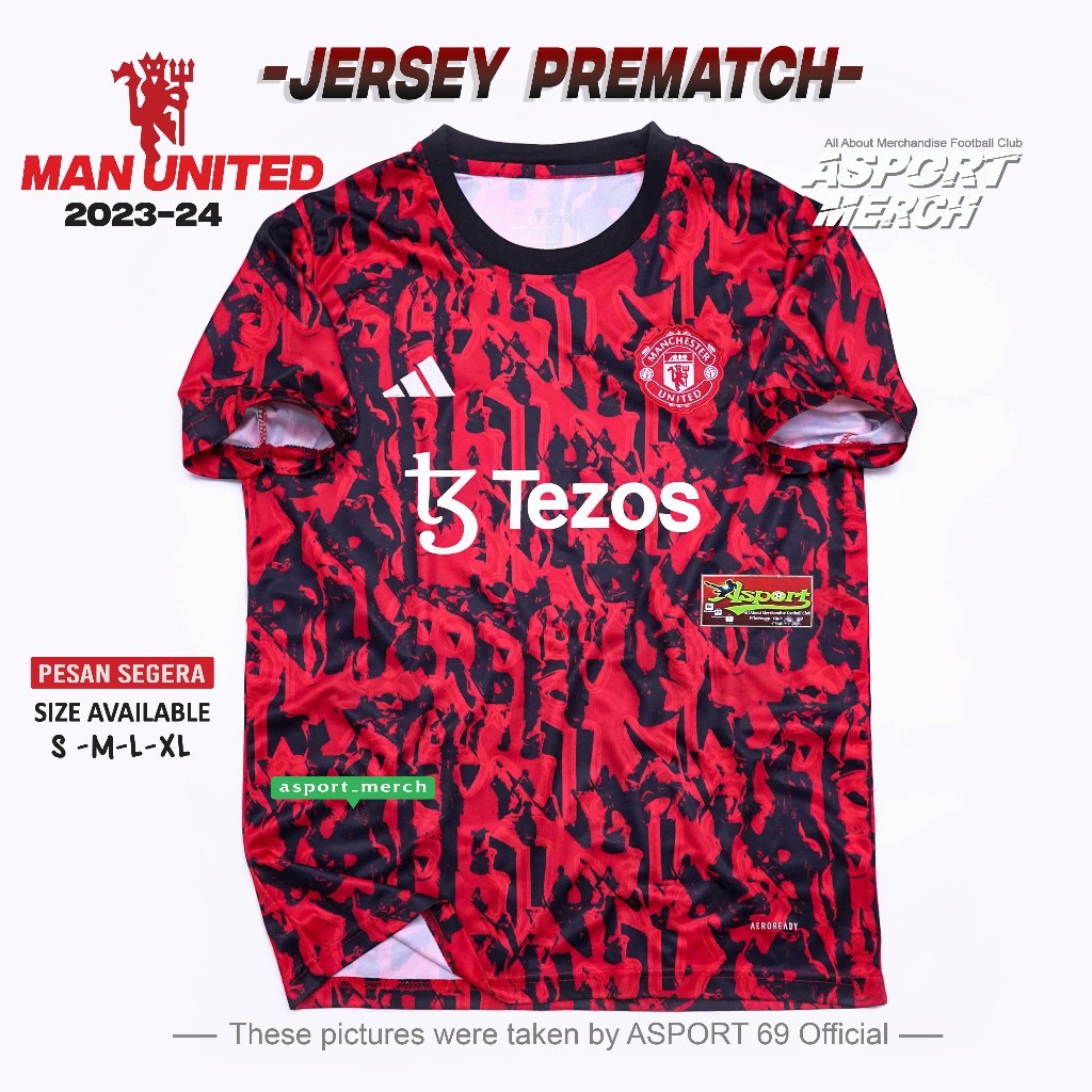 PREMATCH M4N UNITED JERSEY BOLA MU M4N UNITED PREMATCH TOP 2023 2024 JERSEY MU TRAINING PREMATCH