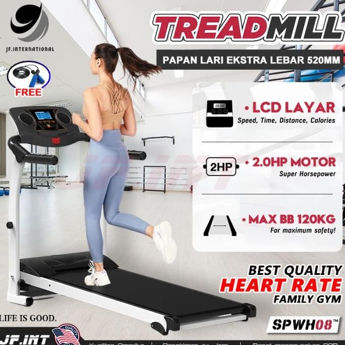 JF TREADMILL ELEKTRIK TREDMIL LISTRIK 2.0 HP MESIN ALAT LARI OLAHRAGA ORIGINAL DAN TERPERCAYA