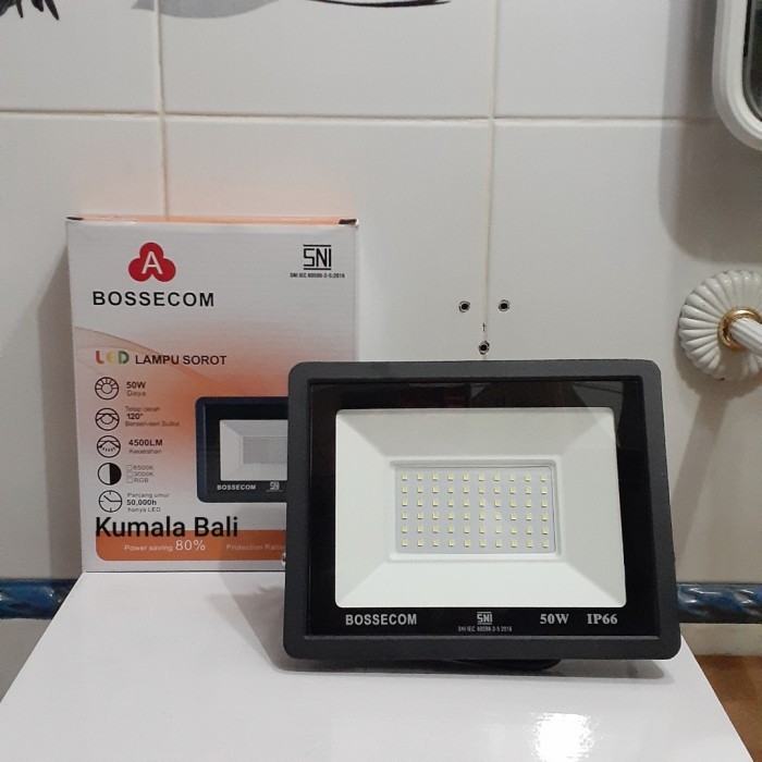 lampu sorot LED 50w sinar putih Bossecom