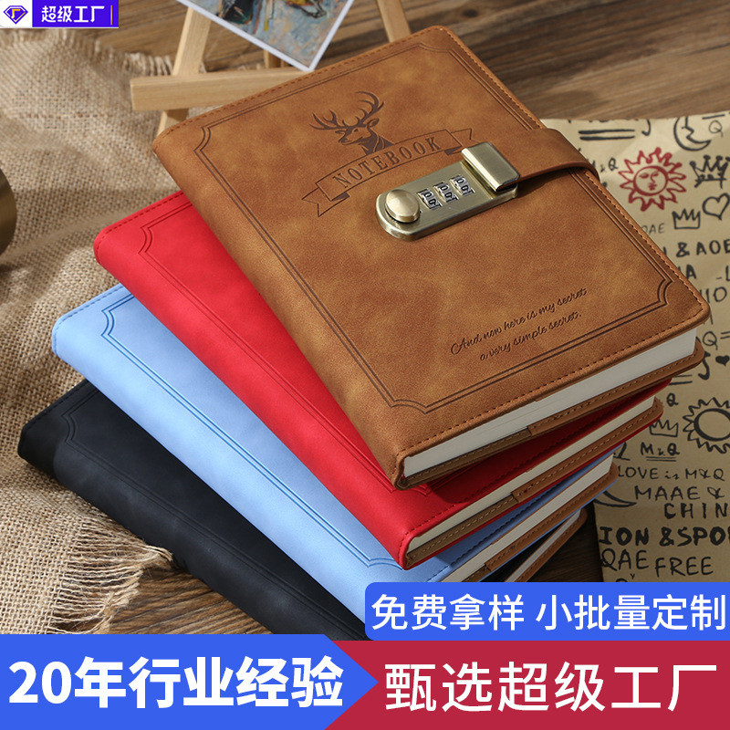 

Password Notebook Notebook Diary with Lock Simple Artistic New Creative Journal Book Notepad