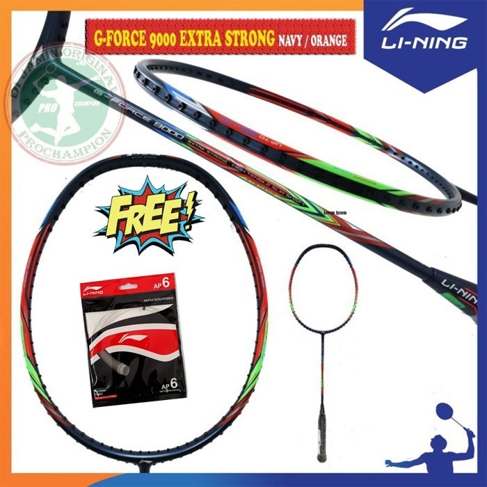 LINING G FORCE 9000 EXTRA STRONG RAKET LINING RAKET BADMINTON ORIGINAL