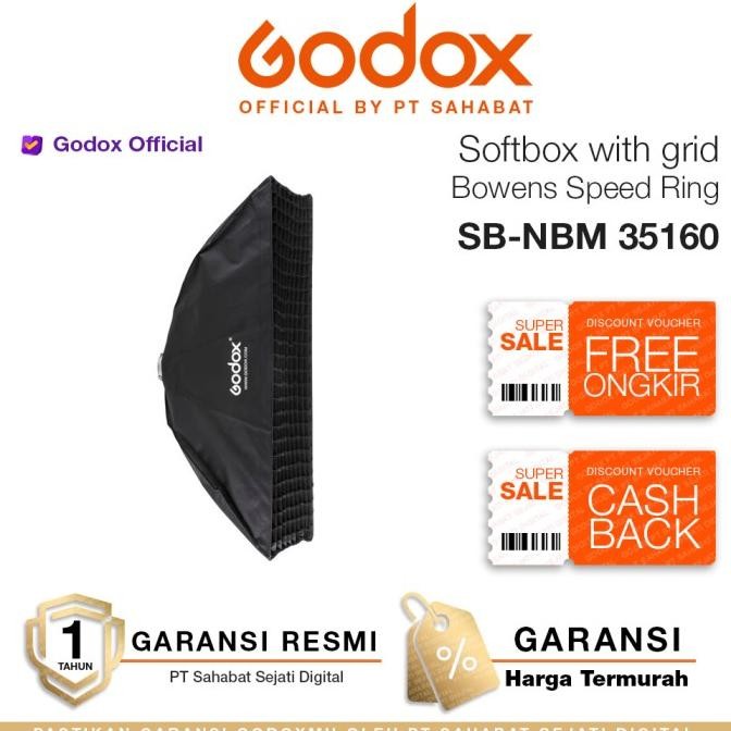 Stock Baru Godox Softbox With Grid 35X160Cm Sb-Nbm 35160
