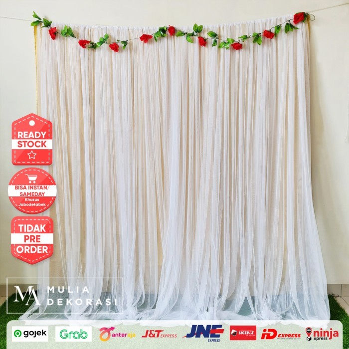 Backdrop Kain Lamaran Decoration Background 3m Abutai Tile