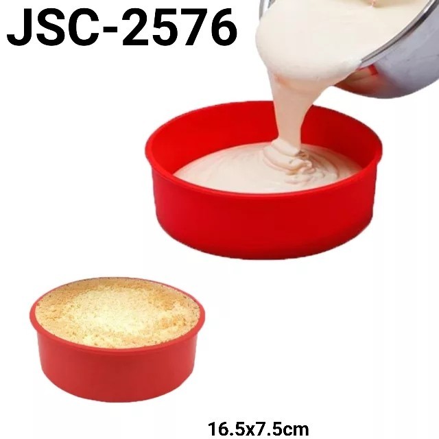 JSC-2576 Cetakan loyang silikon bulat entremet cream mirror cake