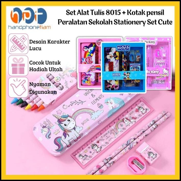 

Set Alat Tulis 8015+Kotak Pensil Peralatan Sekolah Stationery Set Cute