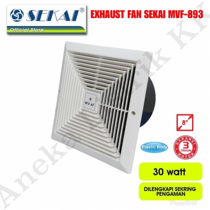 Best Seller Sekai Exhaust Ventilating Fan Mvf-893 8Inch Xhaust Fan Ceiling 8