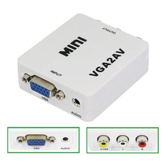 Vga To Rca Converter / Converter Vga To Av / Vga To Av Mini Converter