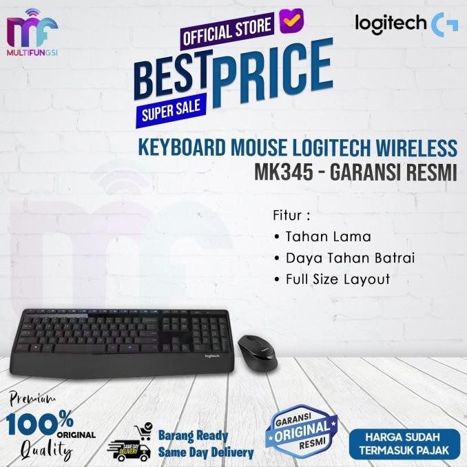 

Keyboard + Mouse Logitech Wireless MK345 - Garansi Resmi MK-345