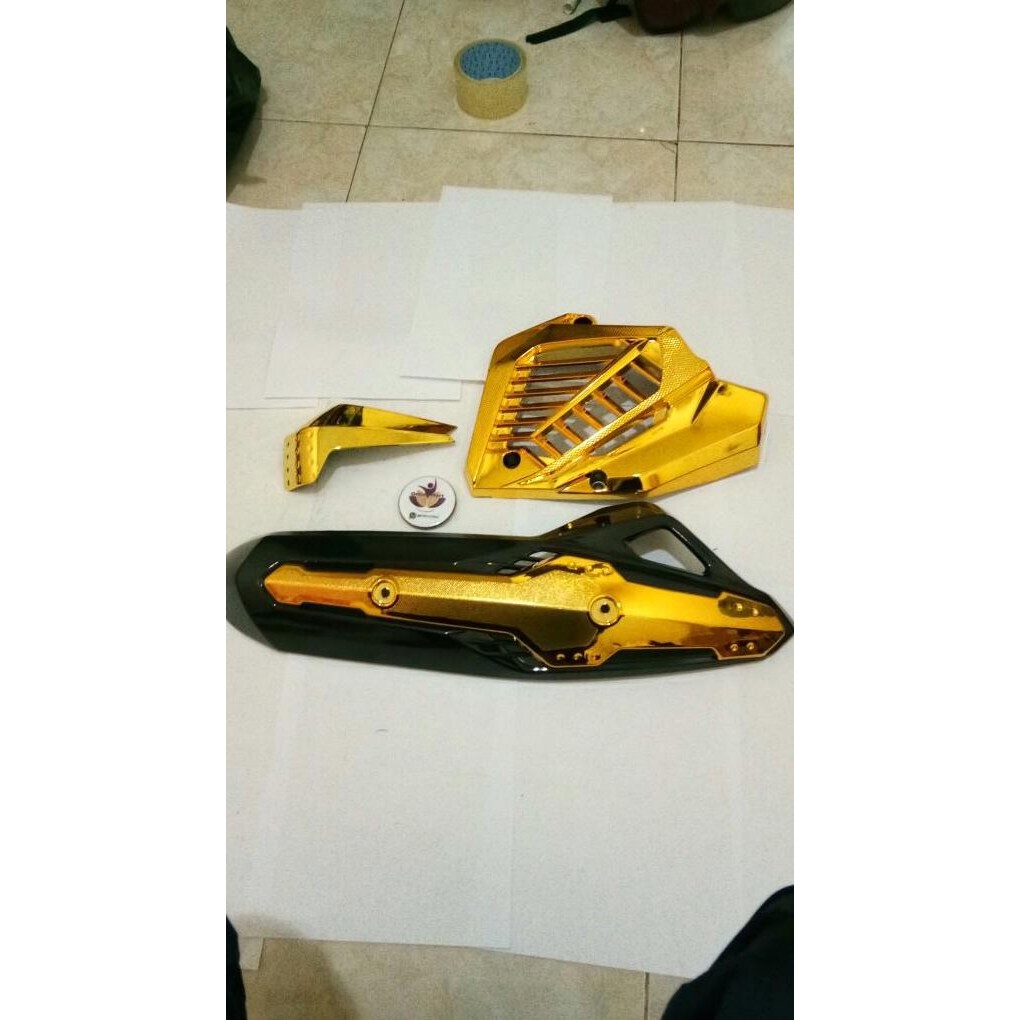 Berkualitas tutup knalpot plus tutup radiator vario tehno 125 150 gold
