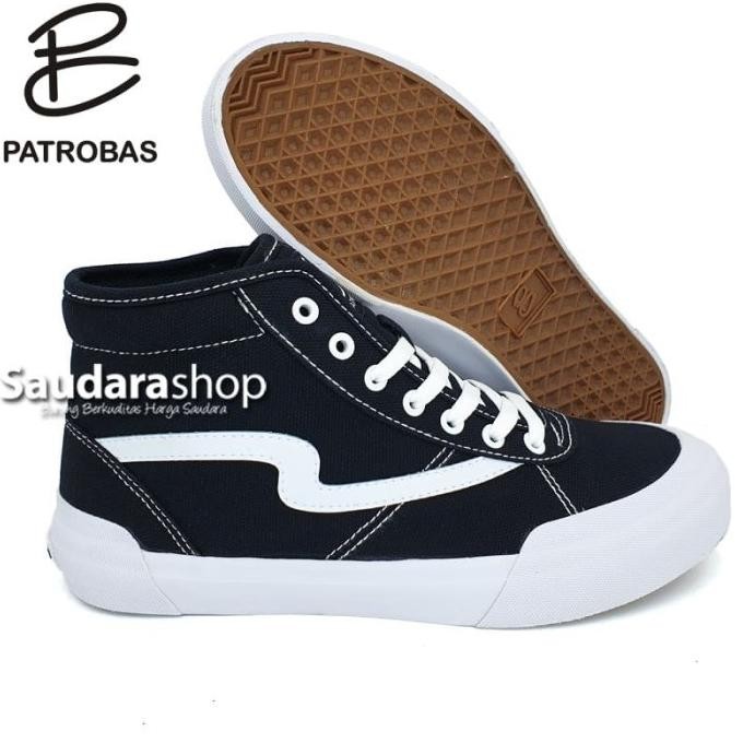 Sepatu Patrobas Ivan High Black White / Patrobas Ivan Hc Black White