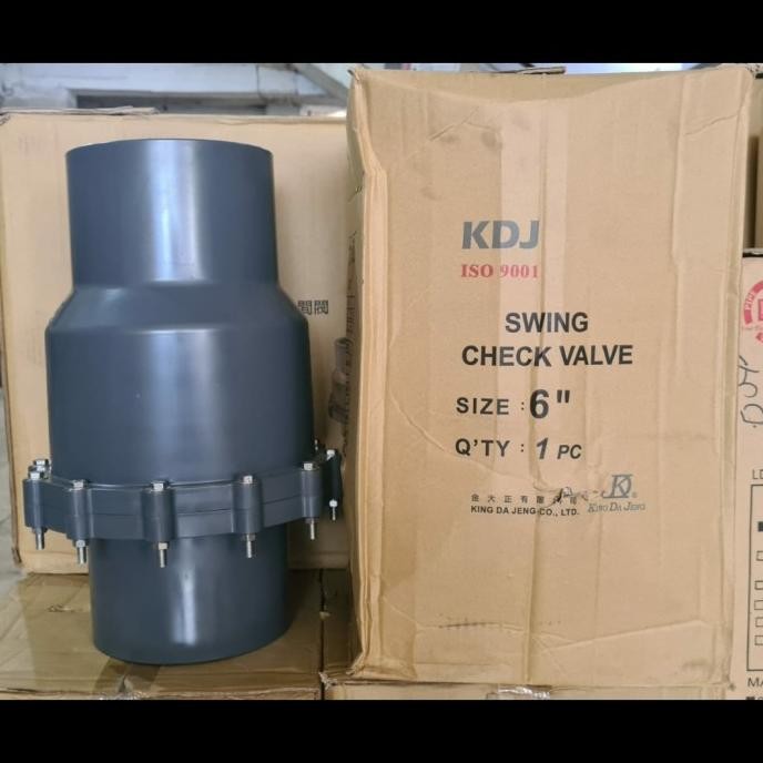 Ready Swing Check Valve 6 Inch Pvc Kdj Tabok 6" Polos Taiwan 6 Dim Socket