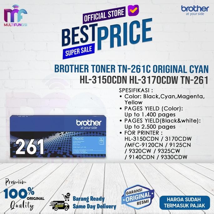 

Brother Toner TN-261C Original Cyan / MFC-9330CDW MFC-9140CDN TN-261