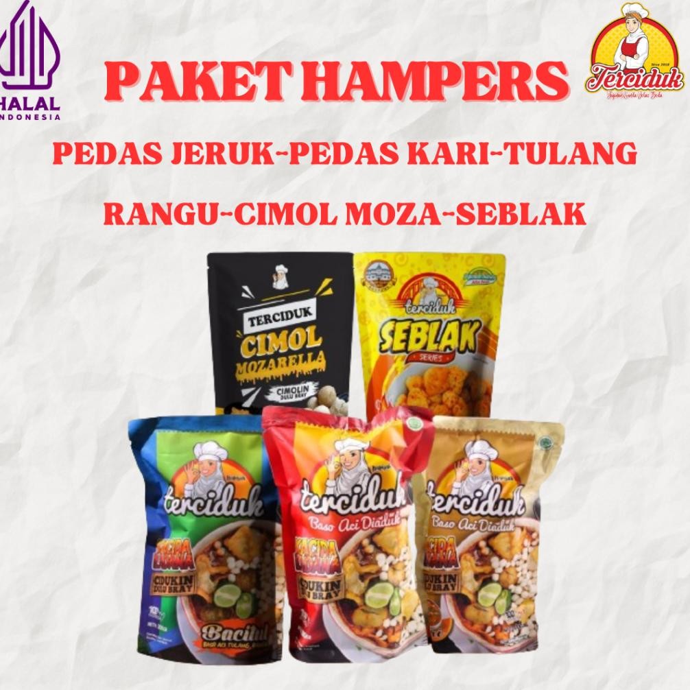 

PAKET HAMPERS JAJANAN SUNDA TERCIDUK BASO ACI PEDAS JERUK KARI SEBLAK CIMOL TULANG RANGU