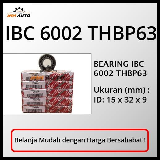 GRATIS ONGKIR BEARING IBC 6002 THBP63 HIGH SPEED BEARING GERMANY ORIGINAL IBC
