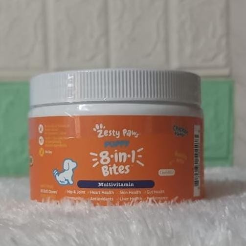 Terbaru Zesty Paws Puppy 8 In 1 Bites - Dog Puppy Vitamin Supplement