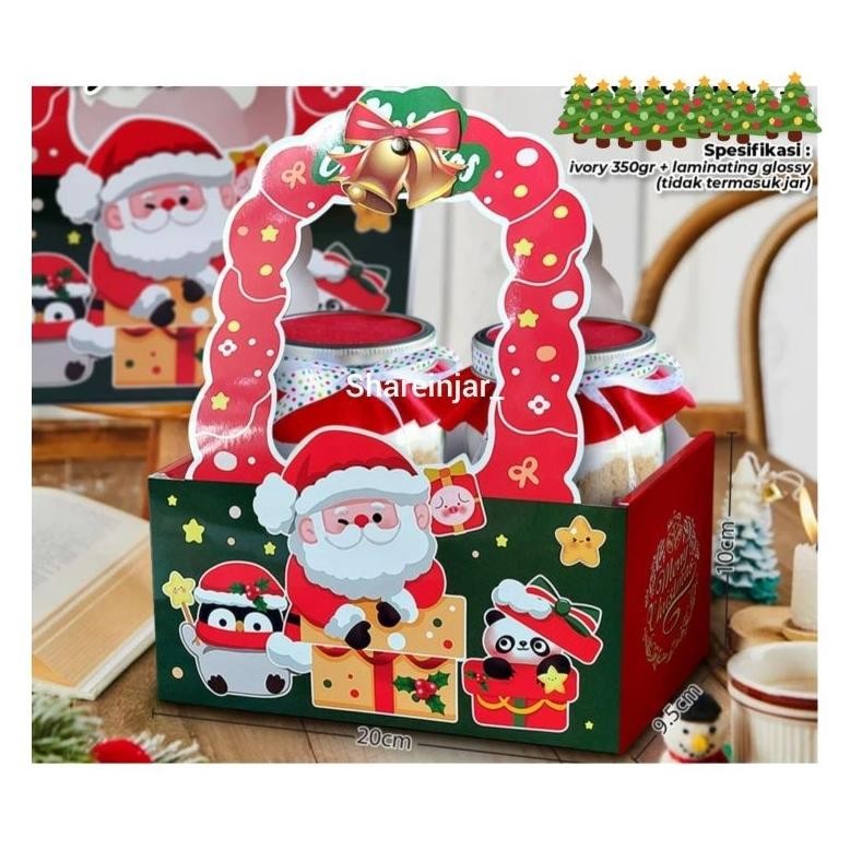 

CR - Kotak Box Natal 2 Toples - Packaging Hampers Cookies Kue Kering TERLARIS
