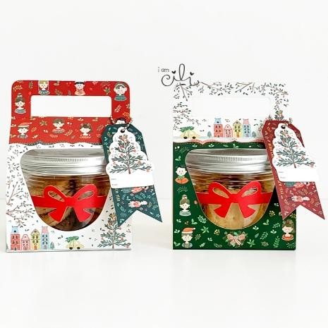 

CR - (BOX JAR 400 ml NATAL ) kotak kue kering toples tabung 400ml natal christmas (ISI 10) TERLARIS