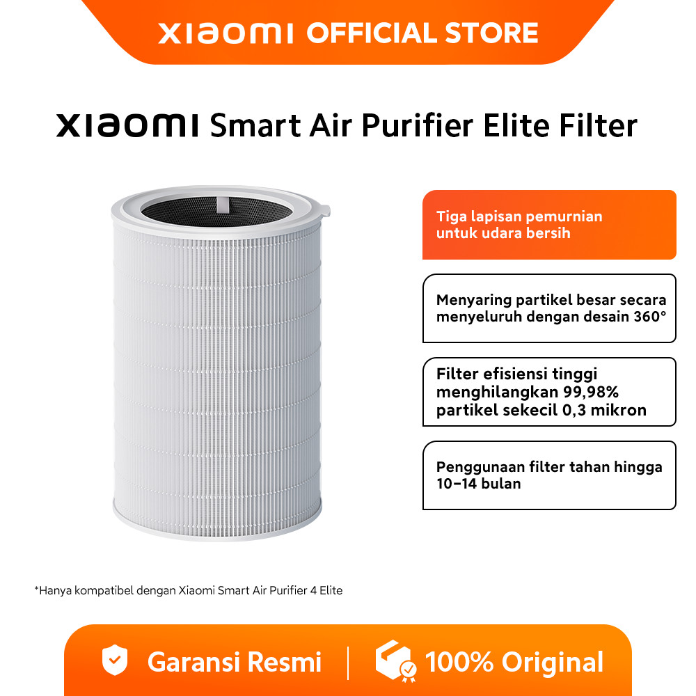 Xiaomi Smart Air Purifier Elite Filter | Tiga lapisan pemurnian | Saring partikel 360 derajat | Filt