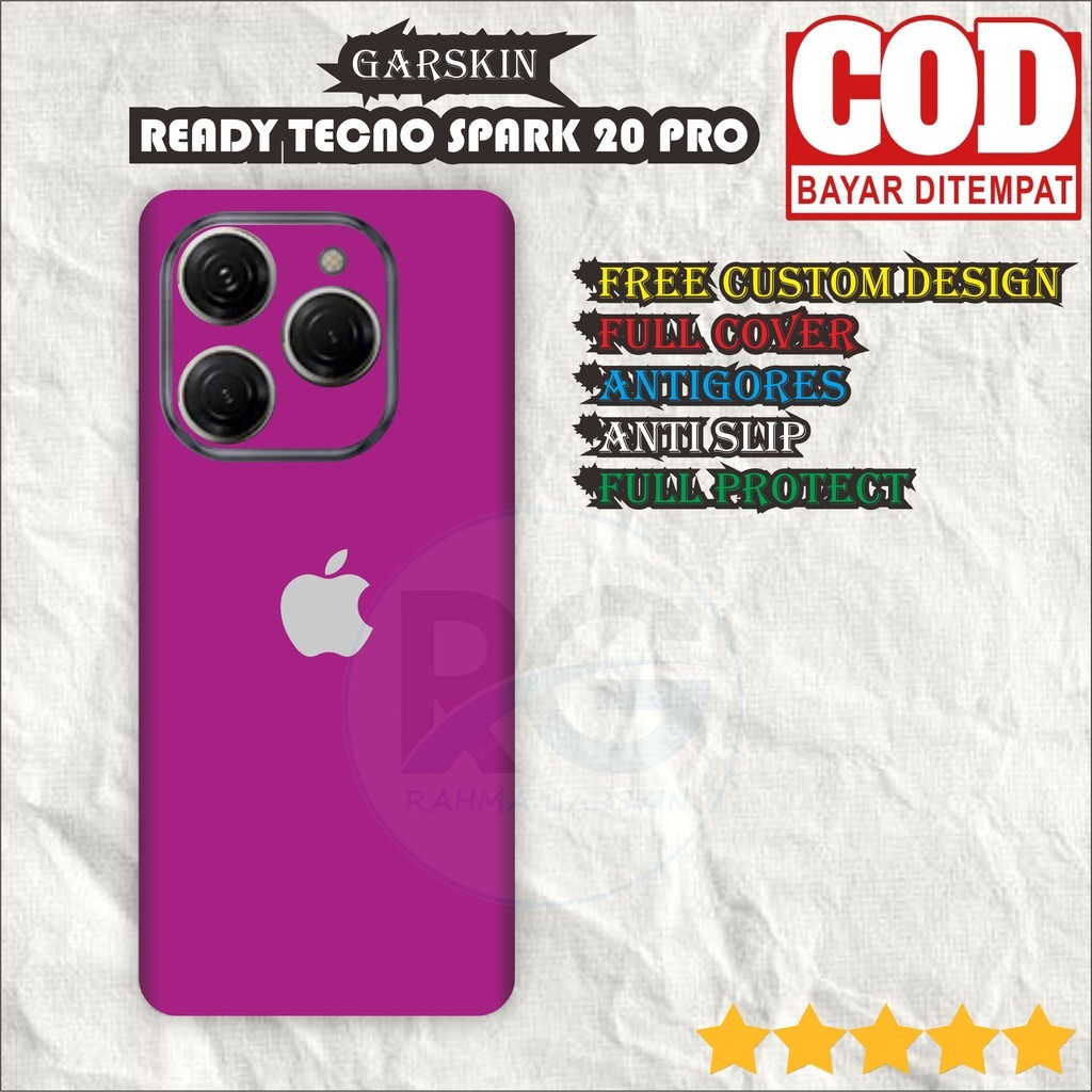 

Tecno Spark 20 Pro Casing/Case Stiker Skin Wrap CUSTOM - Premium Quality