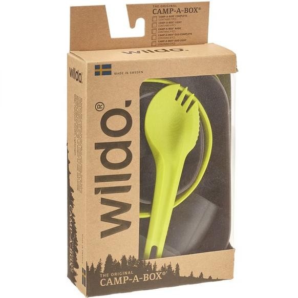 WILDO CAMP-A-BOX COMPLETE Tempat Makan Set Gelas Sendok Piring Mangkuk Ultralight TEB
