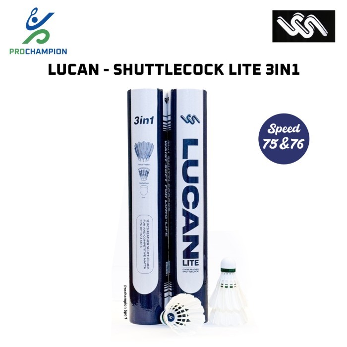 New  Shuttlecock Kock Kok Badminton 3 IN 1 Lucan Lite LCN Lite