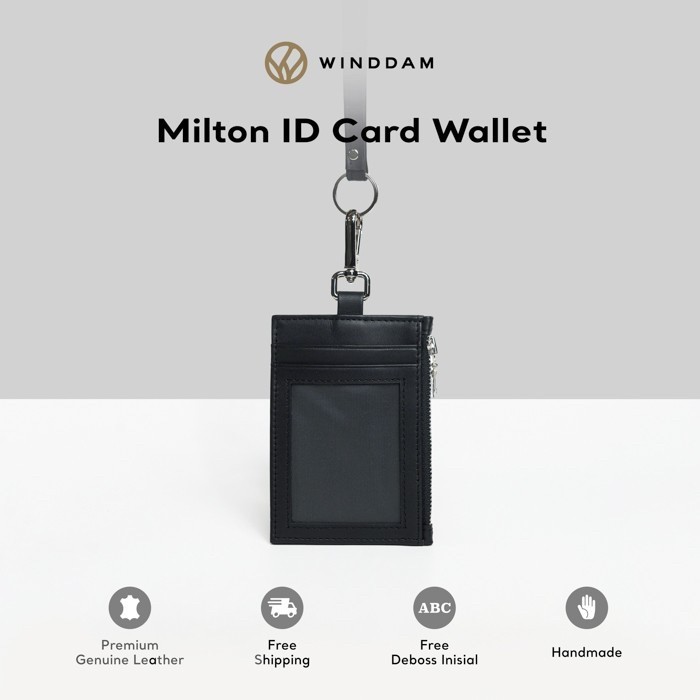 

HARGA DISC - WINDDAM - ID Card Holder / Lanyard Dompet Gantung Kulit Asli - Milton