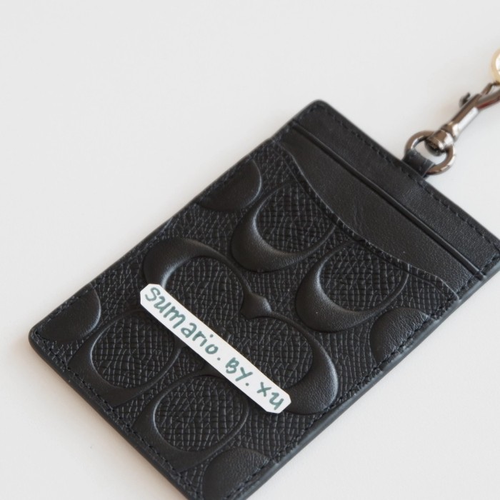 

NAMETAG NAME TAG CARD HOLDER KARTU NAMA KANTOR COACH KULIT ASLI