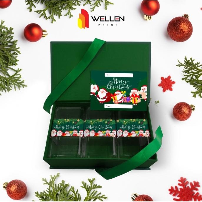 

BIG SALE WELLEN PRINT - PAKET HARDBOX PITA STOPLES DESAIN NATAL / PRINT BOX !!!!!