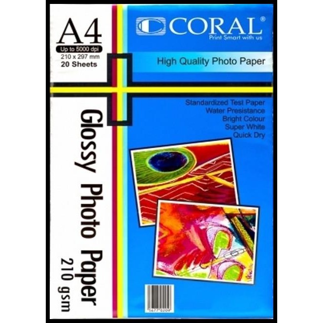 

Paper Glossy Coral A4 210Gr (Isi 20Lembar)