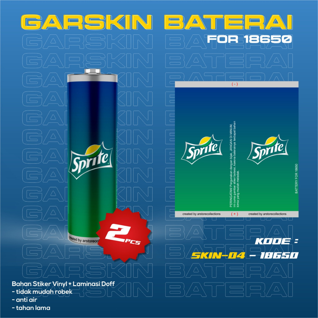 

Baterai 18650 New Product Casing/Case Stiker Skin Wrap CUSTOM - Premium Quality