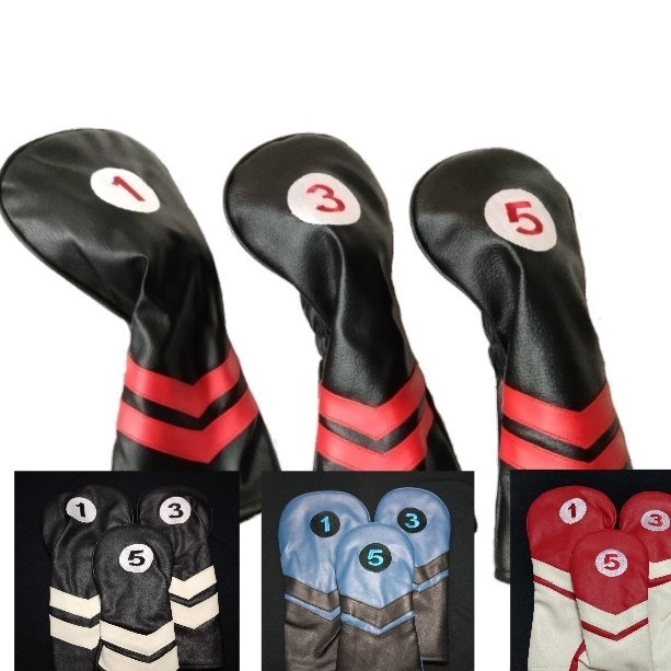 Cover Stick Golf - Wood Head Cover Set 1 3 5 - Sarung Stick Golf Wood