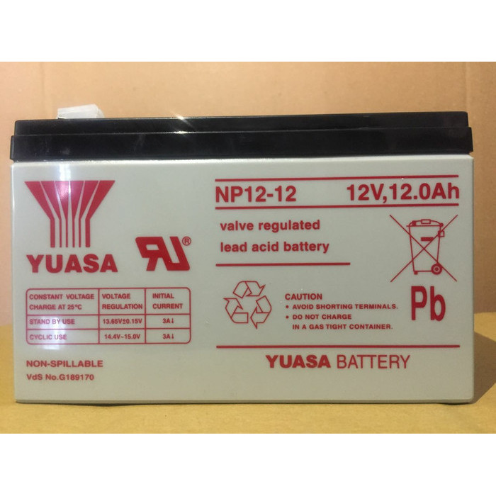 accu Yuasa vrla 12v 12ah Np12-12 /aki kering sepeda listrik