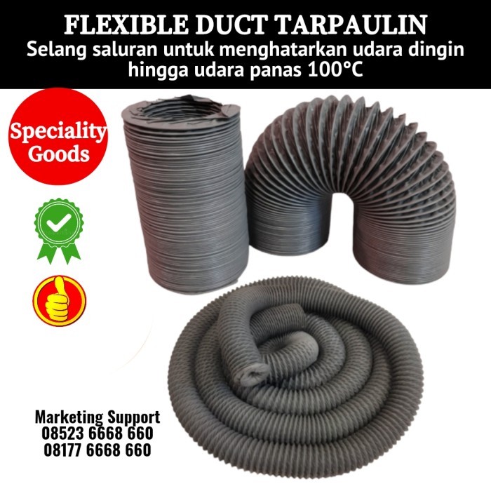 Flexible Duct 6 Inch Tahan Panas, High Temperatur Flexible Hose 6"