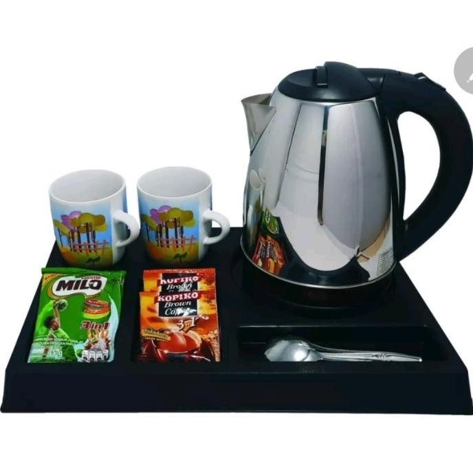 Kettle Tray Set untuk Hotel / Hospitality include Pemanas Air