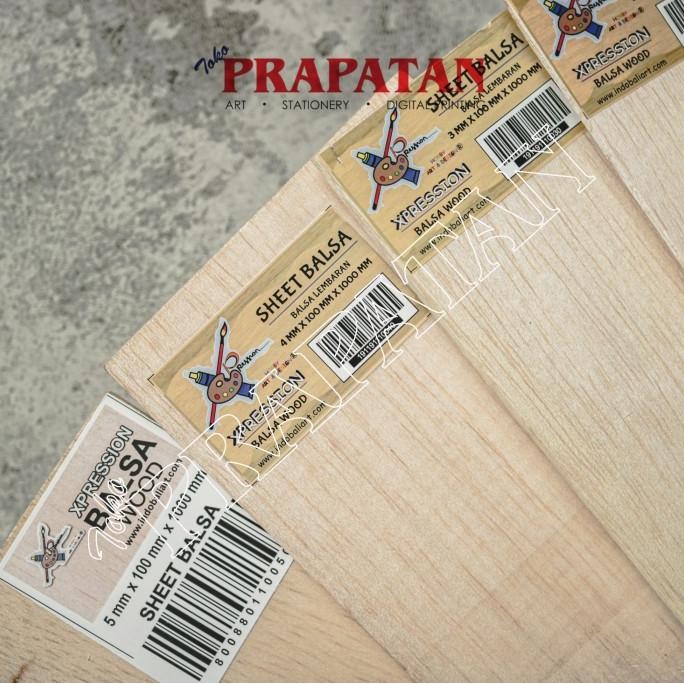 BARU KAYU BALSA SHEET PAPAN 8MM SHEET 10X100CM / BALSA WOOD / KAYU MAKET