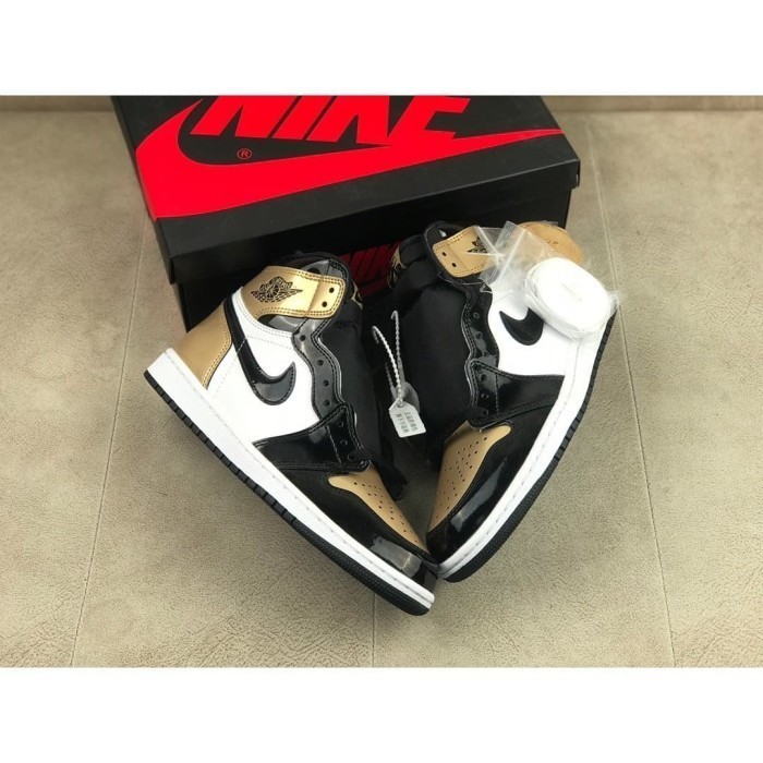 Air Jordan 1 Retro High NRG Patent Gold Toe - 861428-007