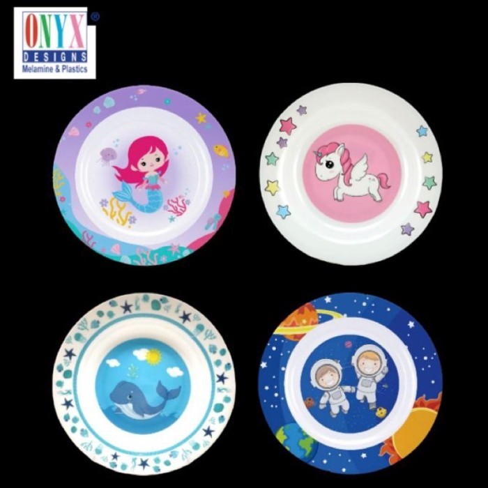 PIRING MAKAN 9 INCH MELAMIN ONYX SEIV KARAKTER ANAK PIRING ANAK