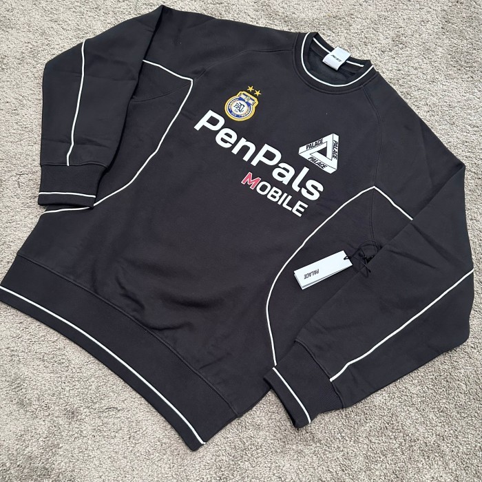 Palace Pen Pals Crewneck Sweater - Black