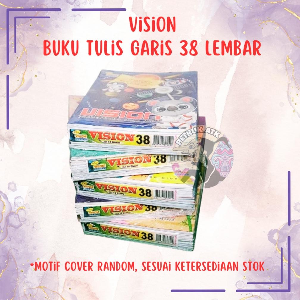 

Terlaris [Pak] Buku Tulis Vision Isi 38 Lembar (10 Pcs)
