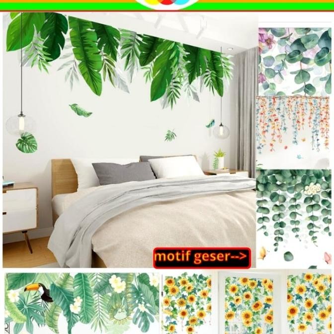 WALL STIKER STICKER WALLPAPER DINDING DAUN SULUR RAMBAT DEKORASI RUMAH