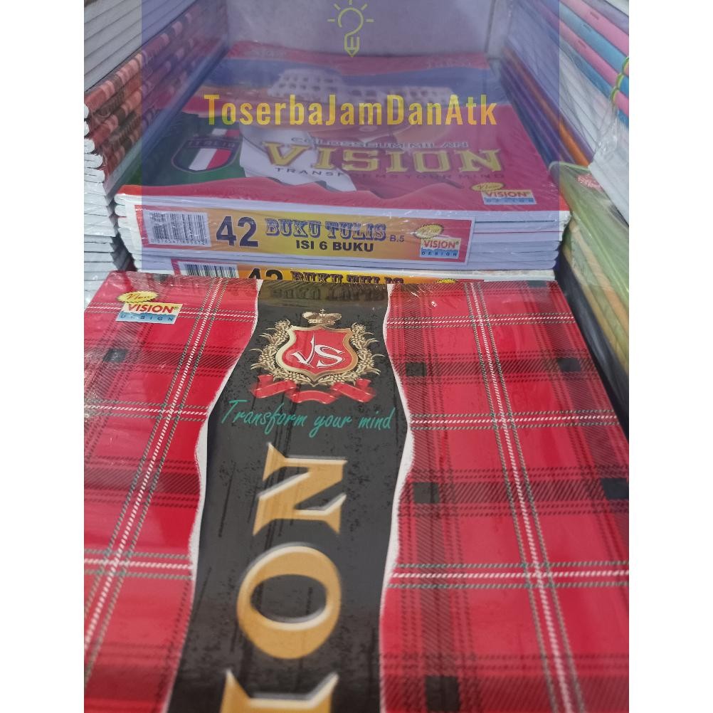 

New Arrival Buku Tulis Vision Sekolah / Buku 42 Lembar Isi 6 Buku / Buku Pelajar 1 Pack