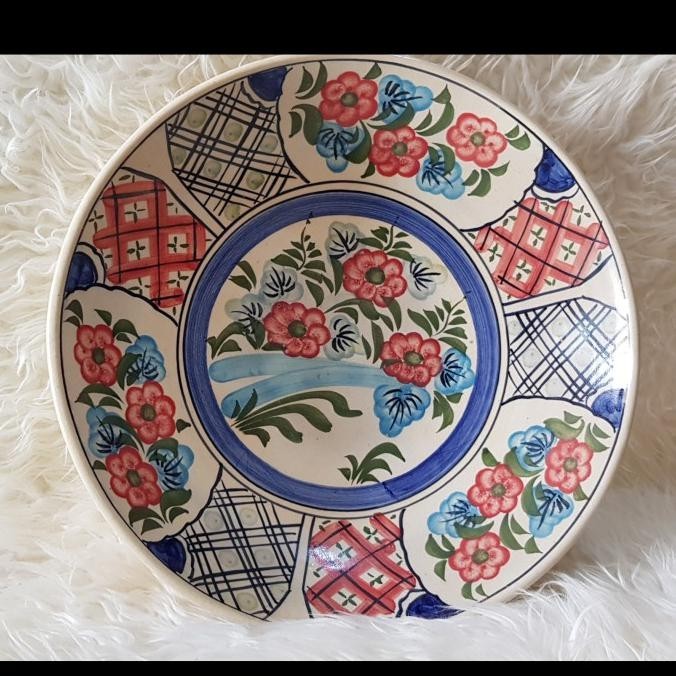 PIRING KERAMIK BESAR DIAMETER 40 CM UNTUK HIASAN DINDING NO.33 GRADE A