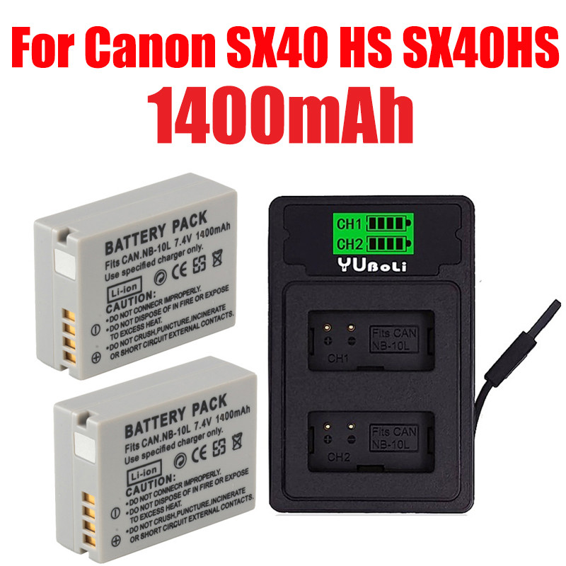 Camera Battery 1400mAh nb-10l NB 10L NB10L For Canon SX40