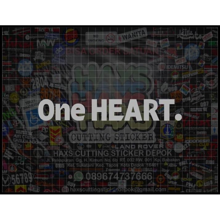 

TERBARU CUTTING STICKER TULISAN ONE HEART UKURAN 20 CM !