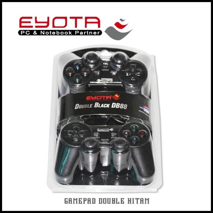 TERBARU GAMEPAD DOUBLE /JOYSTICK/GAMEPAD DOUBLE HITAM /PC LAPTOP 