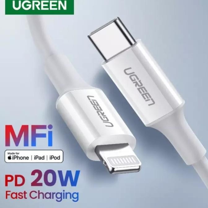 Ugreen MFI kabel USB C to Lightning 1M white Fast Charging Iphone